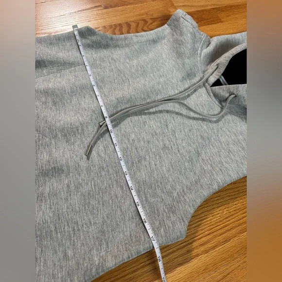 T by Alexander Wang Gray and Black Sleeveless Hoodie Dress, size small